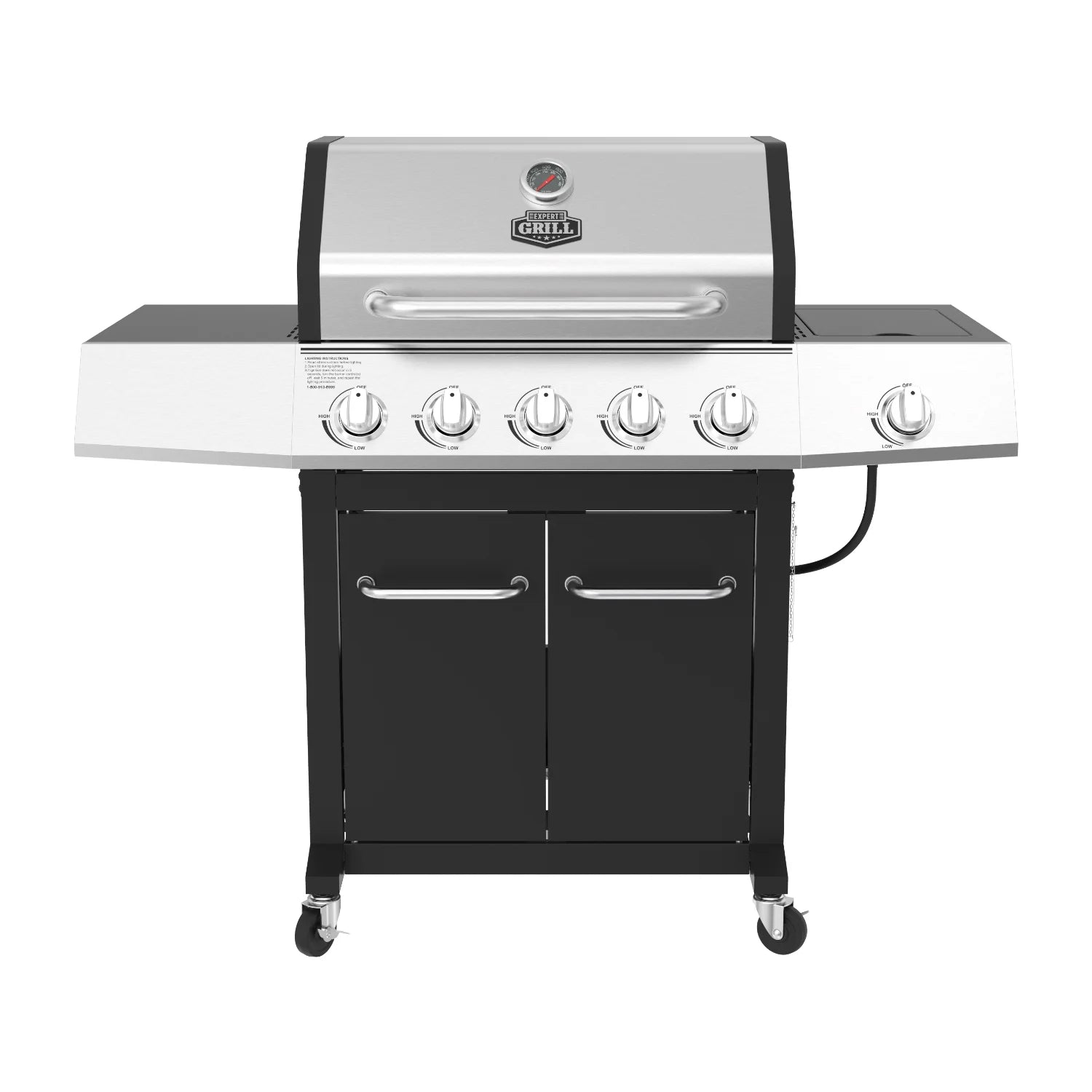 5x Burners + 5x Flame Tamers + 2x Grids Replacement Part Kit for 5-Burner Propane Gas Grill F438
