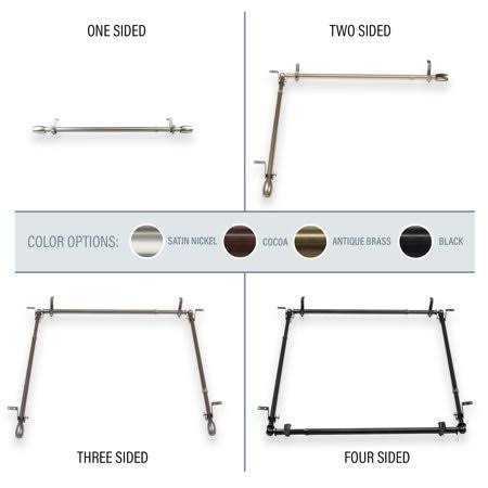 Adjustable 48-84 inch Black Ceiling Rod Room Divider K97553