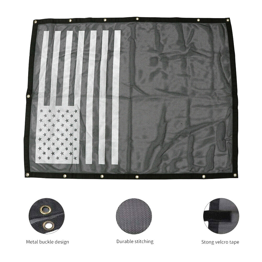 Black Mesh Sunshade for Jeep Wrangler V106732