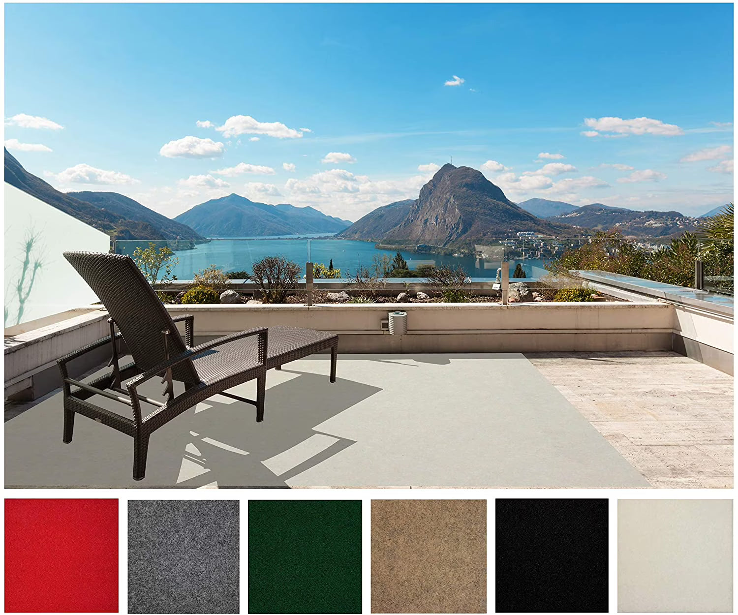 12' x 25' 100% UV Olefin Indoor/Outdoor Area Rugs T365557