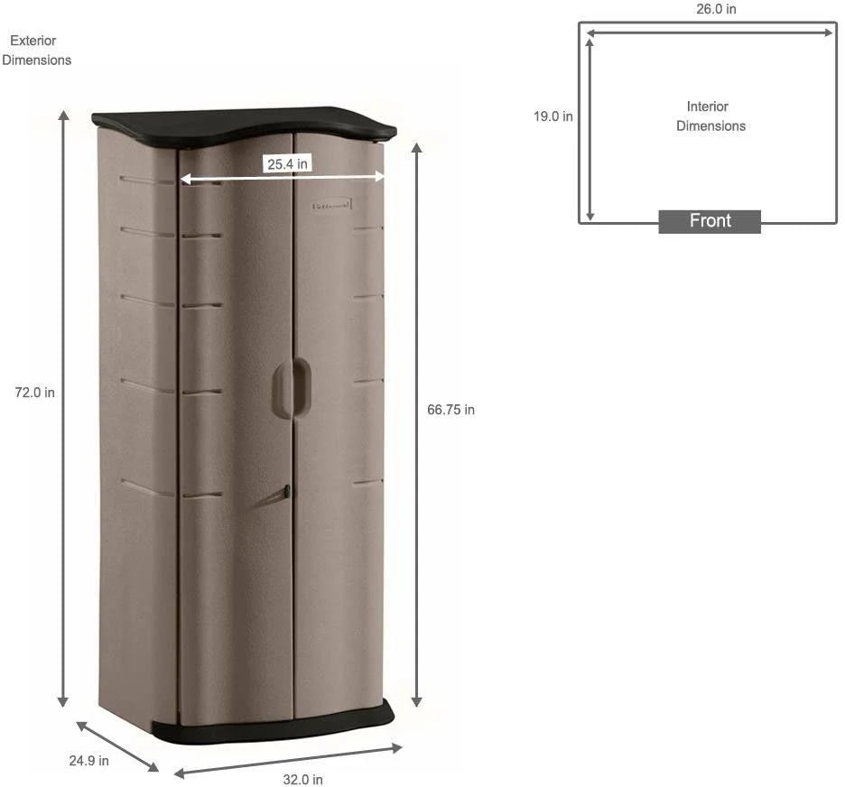 2 ft. x 2 ft. Vertical Storage Shed A16611