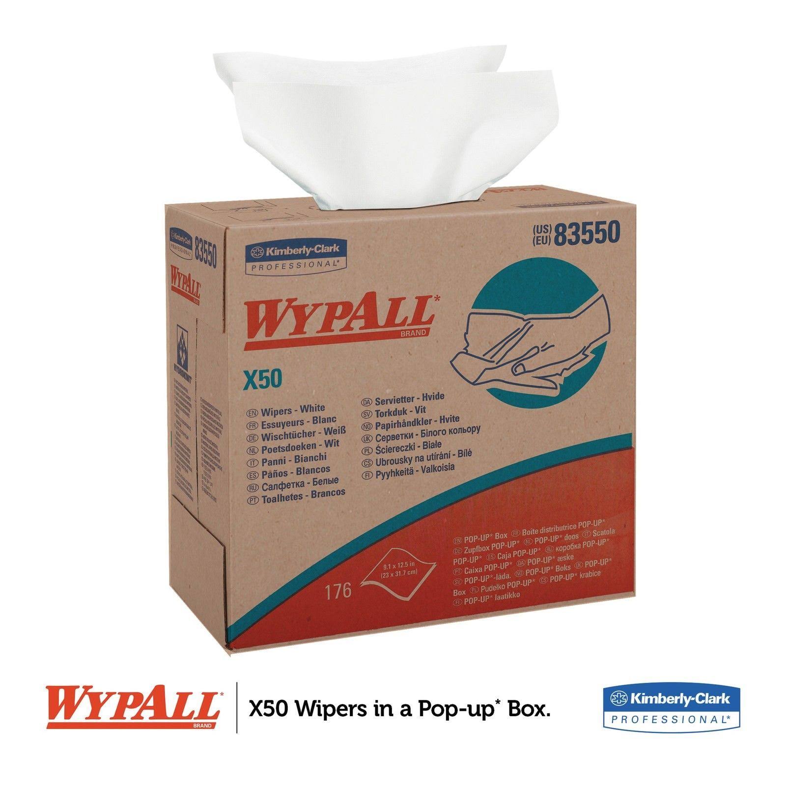 X50 Wipers, White, 176/Pop-Up Box, 10 Boxes/Carton B30219