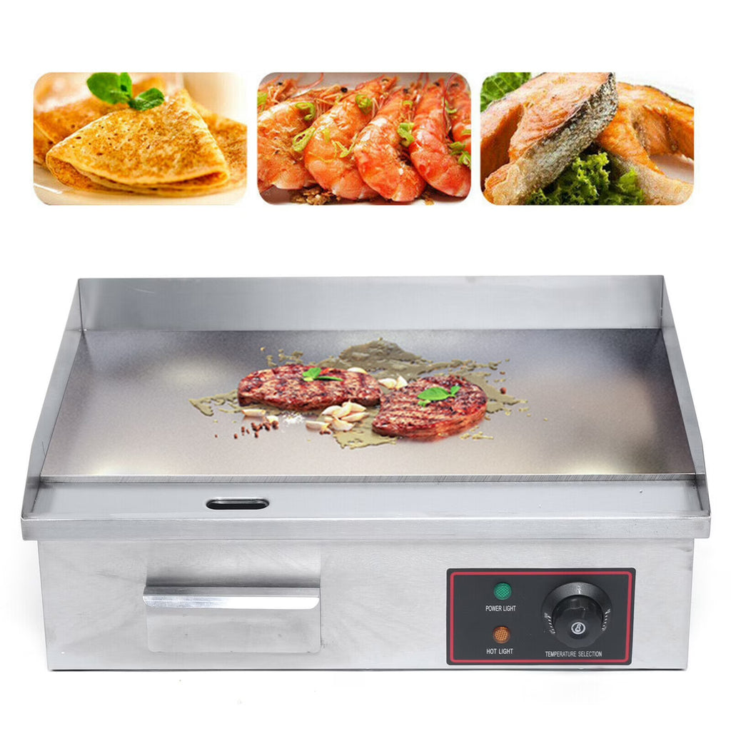 1600W Commercial Electric Griddle Stainless Steel Table Stove G187