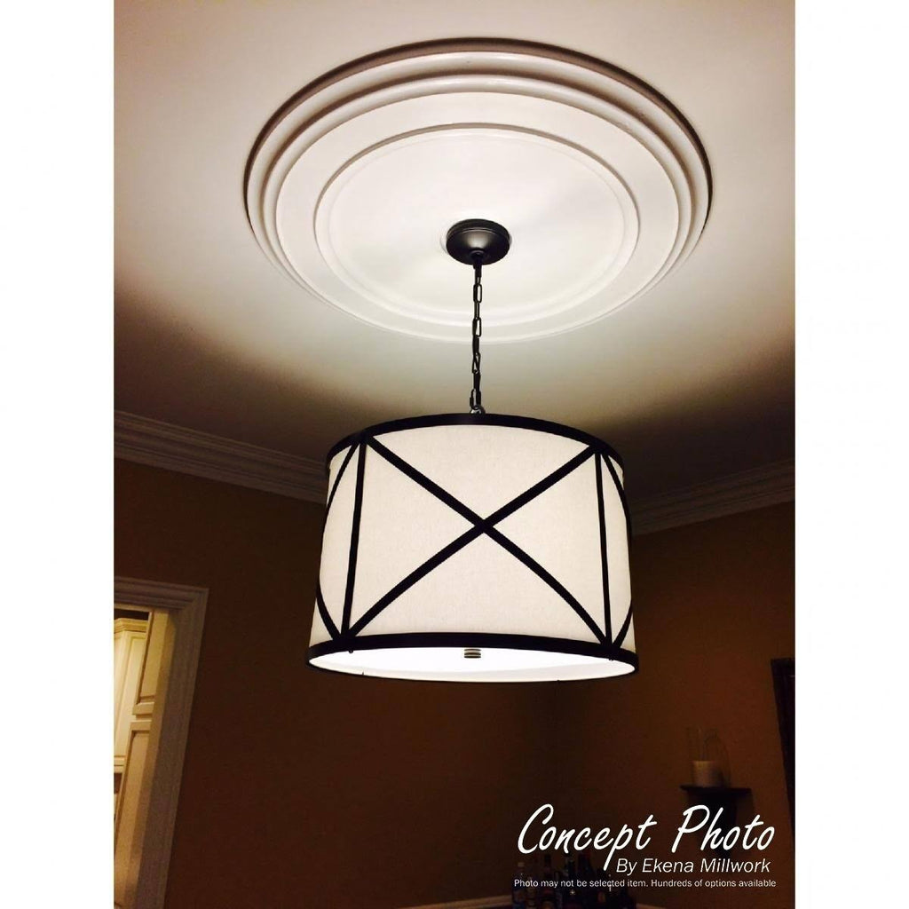 Hand-Painted Burnished Mahogany Ceiling Medallion Y17238