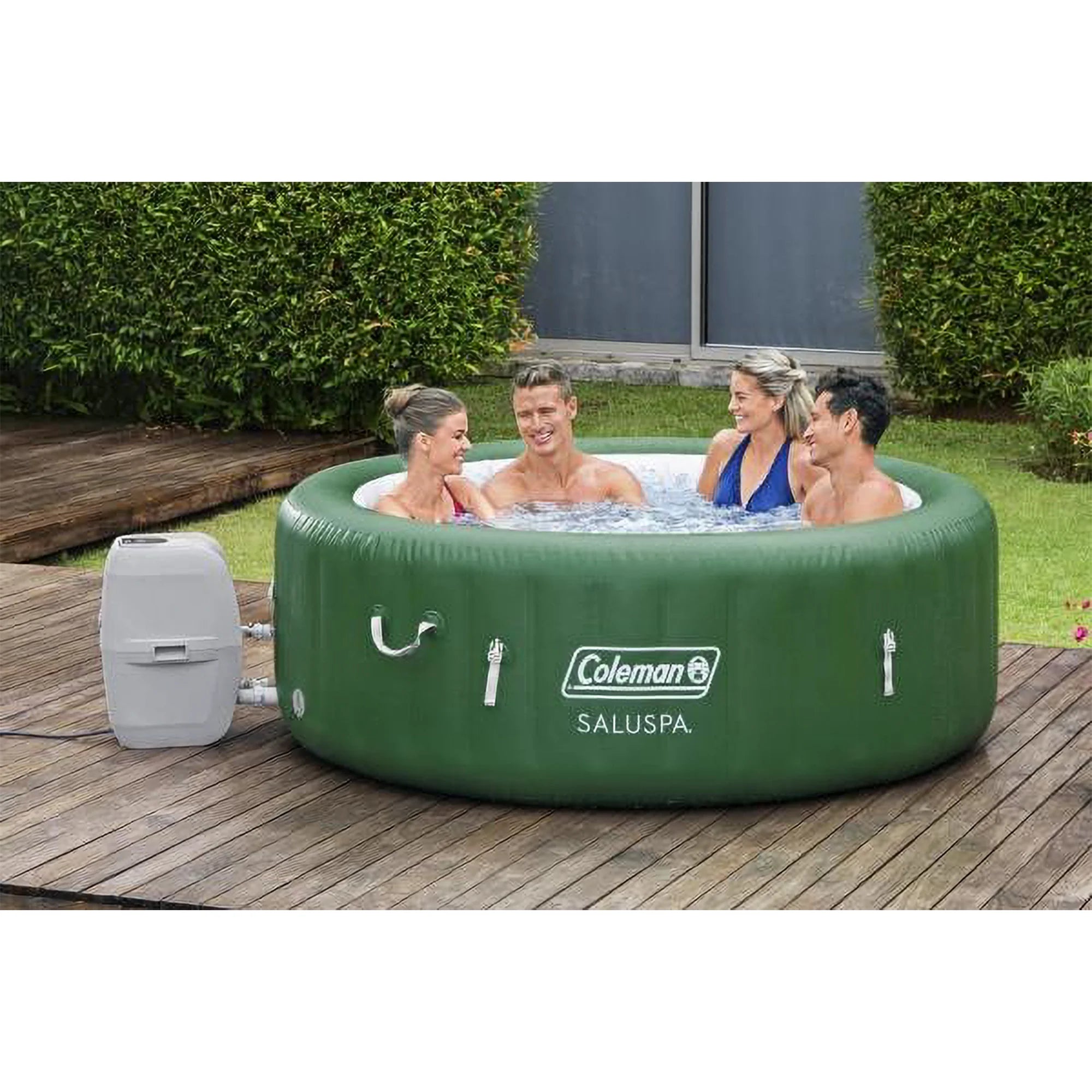 6 Person Inflatable Spa with Filters and Chlorine Starter Kit S665698