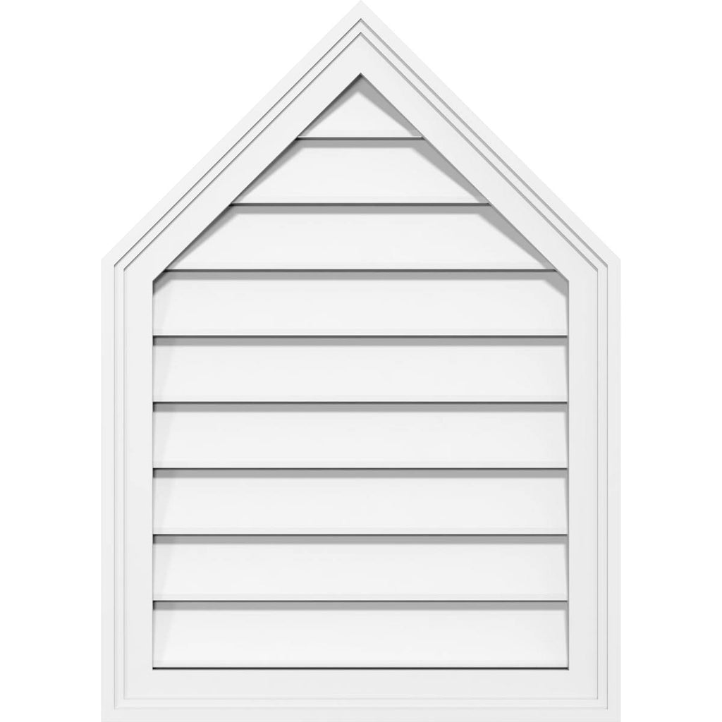 Peaked Top Surface Mount PVC Gable Vent U608277