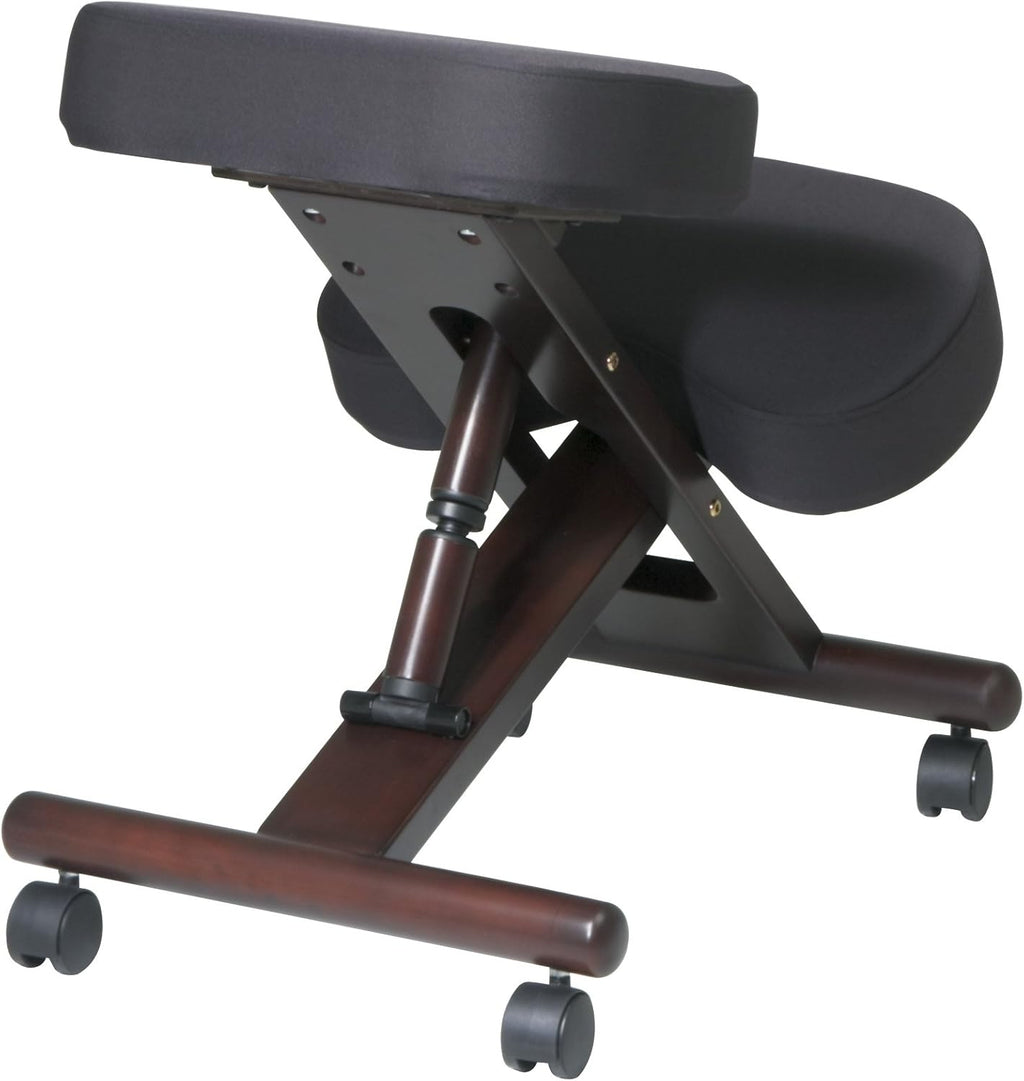 Black Knee Chair with Casters and Memory Foam Q942