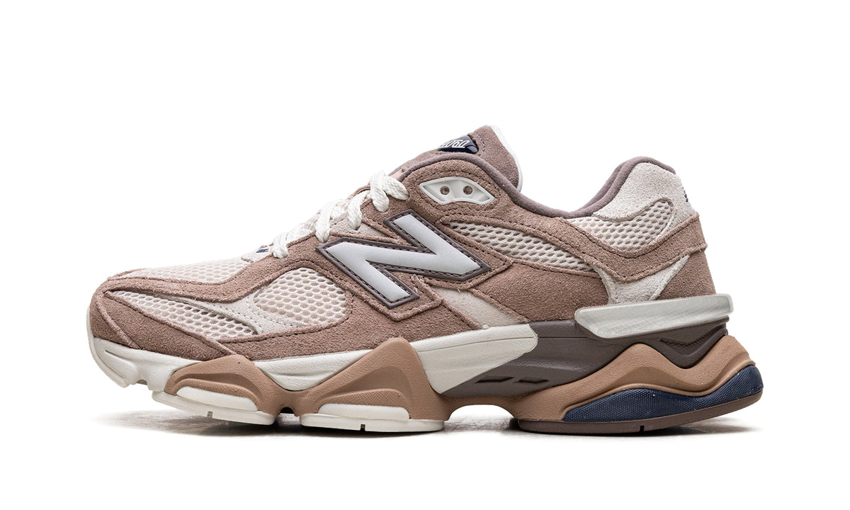 New Balance 9060 Sneakers - Taupe and Cream with Navy Accents