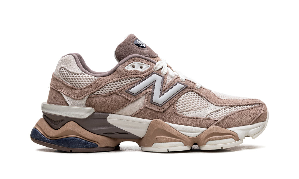 New Balance 9060 Sneakers - Taupe and Cream with Navy Accents