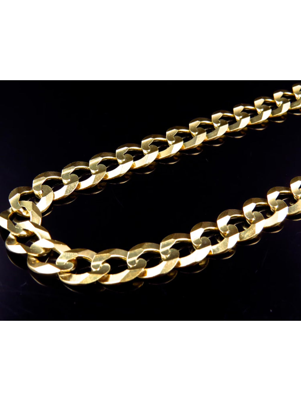 10K Yellow Gold Cuban Chain 11.5 MM 20-30" I76506
