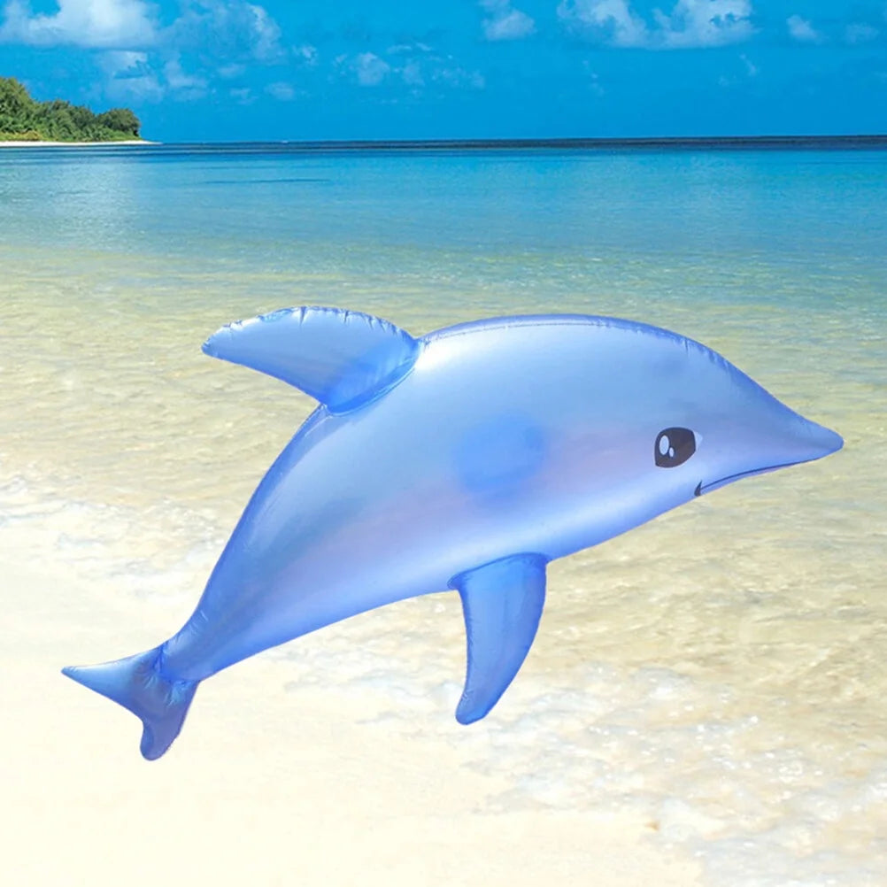 3pcs Inflatable Dolphin Bath Time Swimming Pool Beach Toy (Blue) A703259