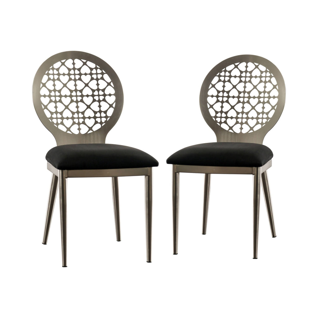 Silver Side Chairs (Set of 2) D900188