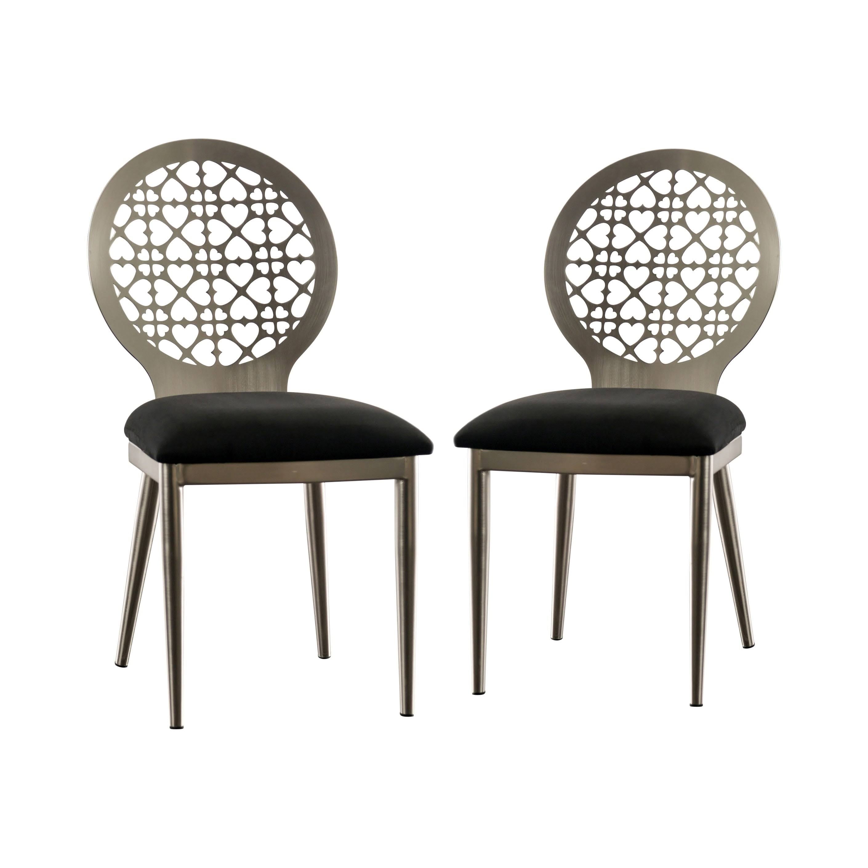 Silver Side Chairs (Set of 2) D900188