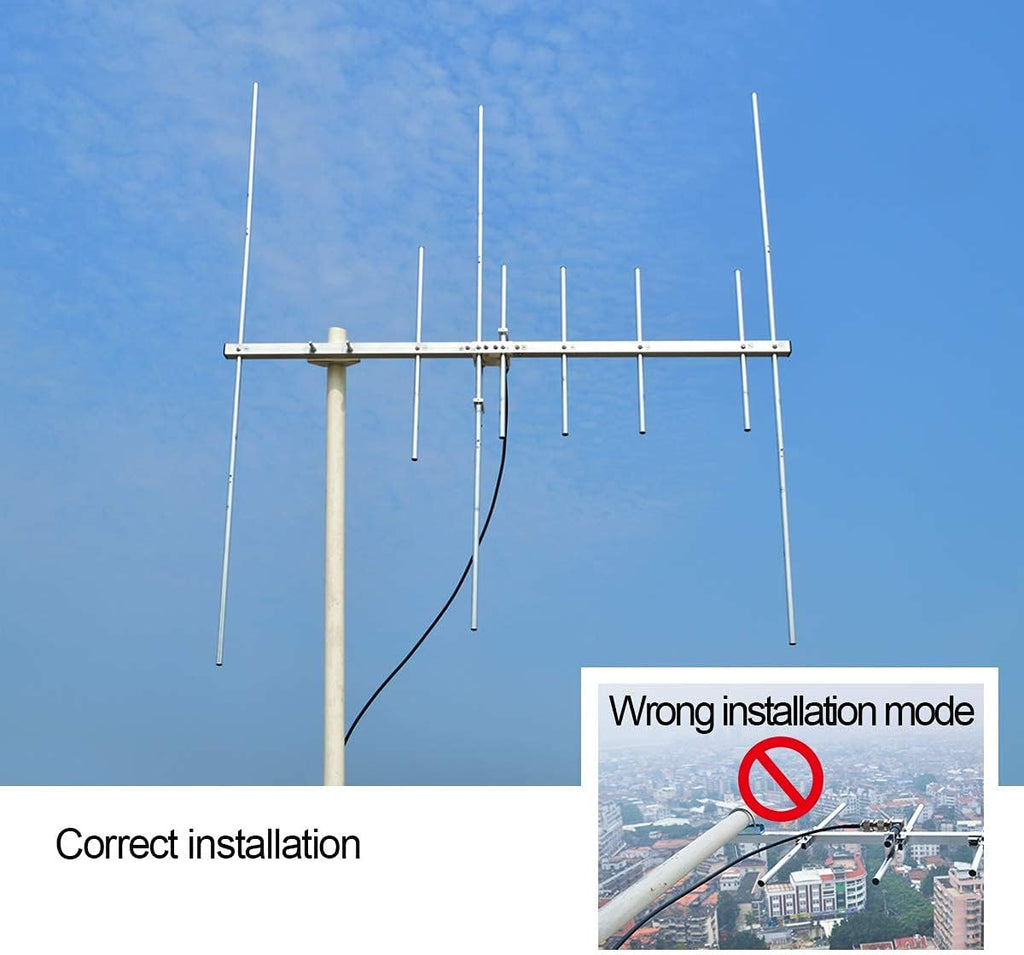 Dual Band Outdoor Yagi Antenna, 8 Elements 3 Sections E35180