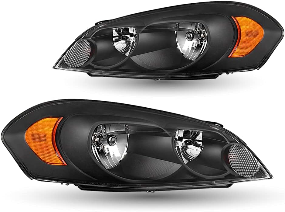 Headlight Assembly for 2006-2013 Chevrolet Impala, 2014-2016 Chevy Impala Limited, 2006-2007 Chevy Monte Carlo, Driver & Passenger Side B276524