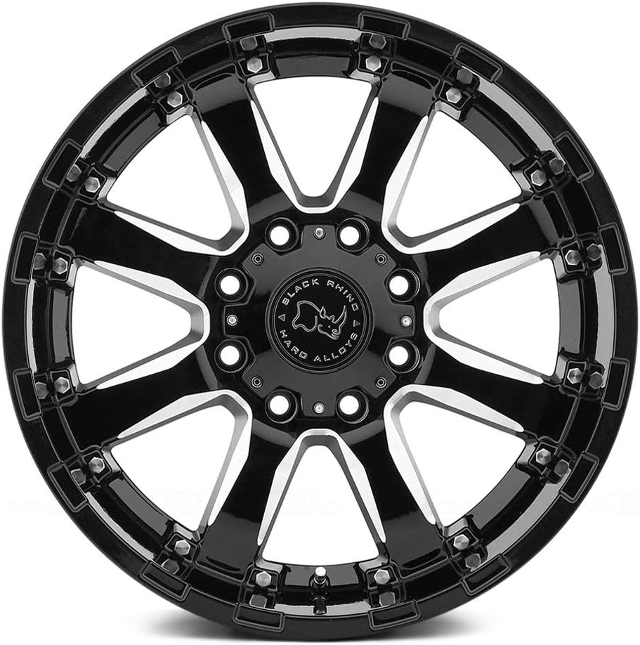 Black Rhino Sierra 17x9 6x139.7 -12mm Black/Milled Wheel Rim C87480