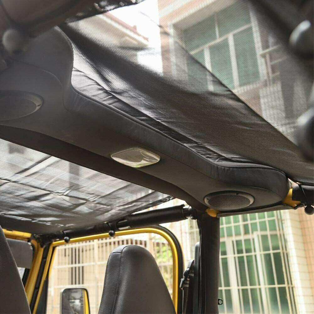 Black Mesh Sunshade for Jeep Wrangler V106732