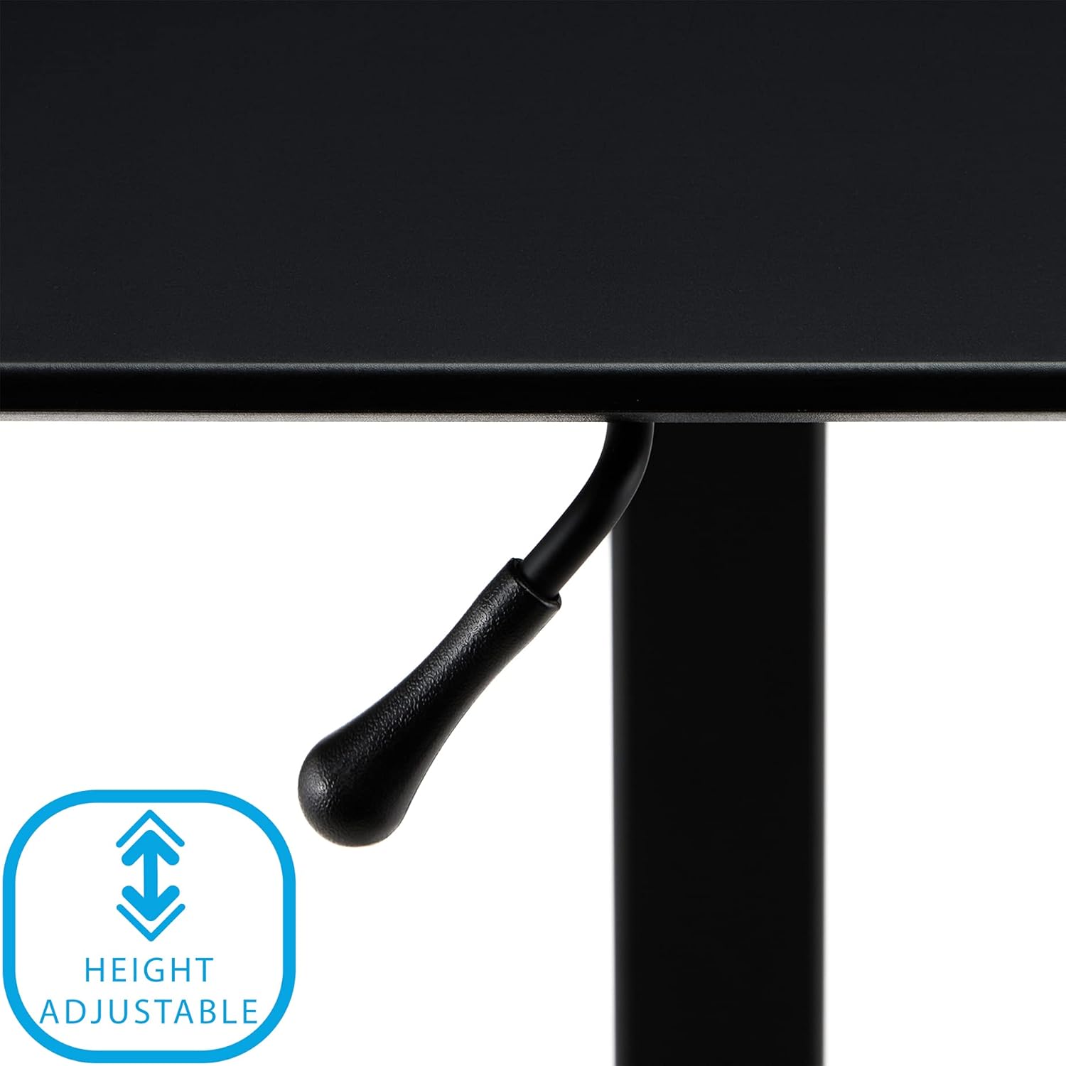 Black Rolling Height Adjustable Laptop Cart Table with Wheels E551
