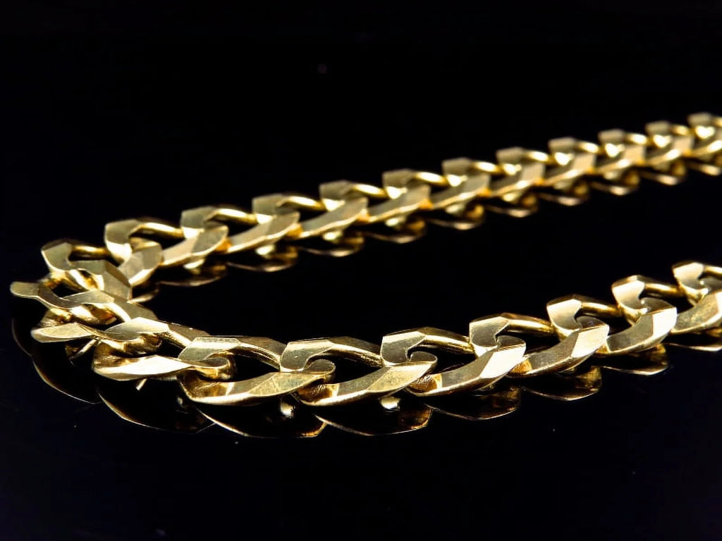 10K Yellow Gold Cuban Chain 11.5 MM 20-30" I76506
