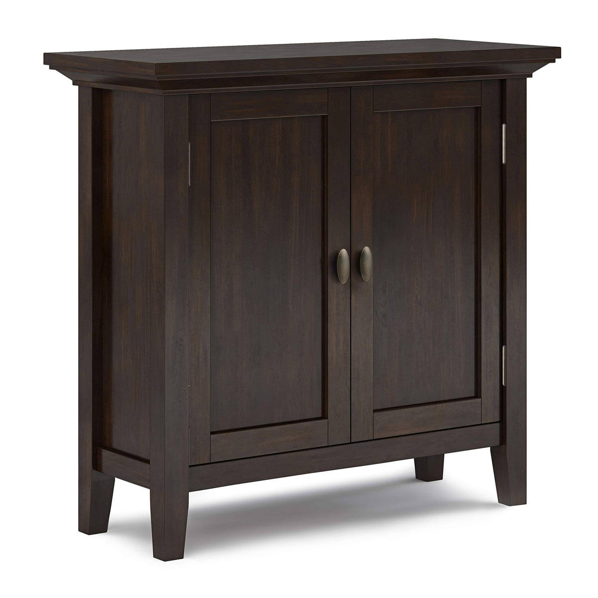 Solid Wood Low Storage Cabinet in Brunette Brown R31456