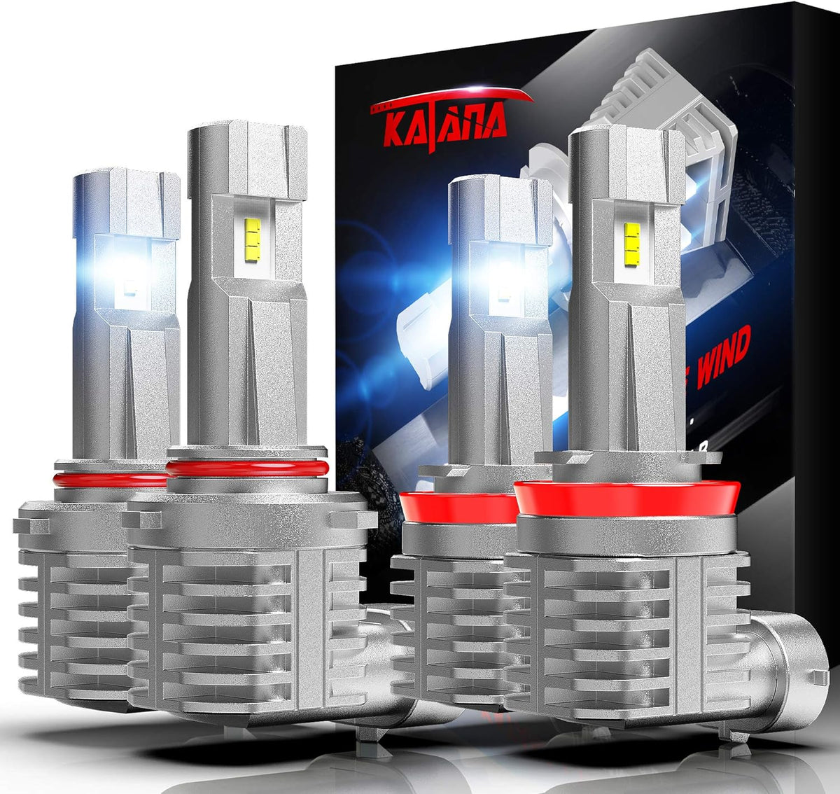 9005 LED Headlights Bulbs Combo, 24000LM Wireless H8 HB3 High Low Beam Conversion Kit, 6500K Xenon White, Pack of 2 Z340395