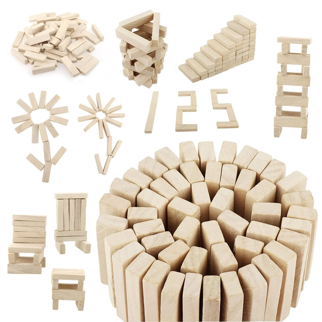 50 Pieces Classic Blocks Wooden Bricks Building Game C351