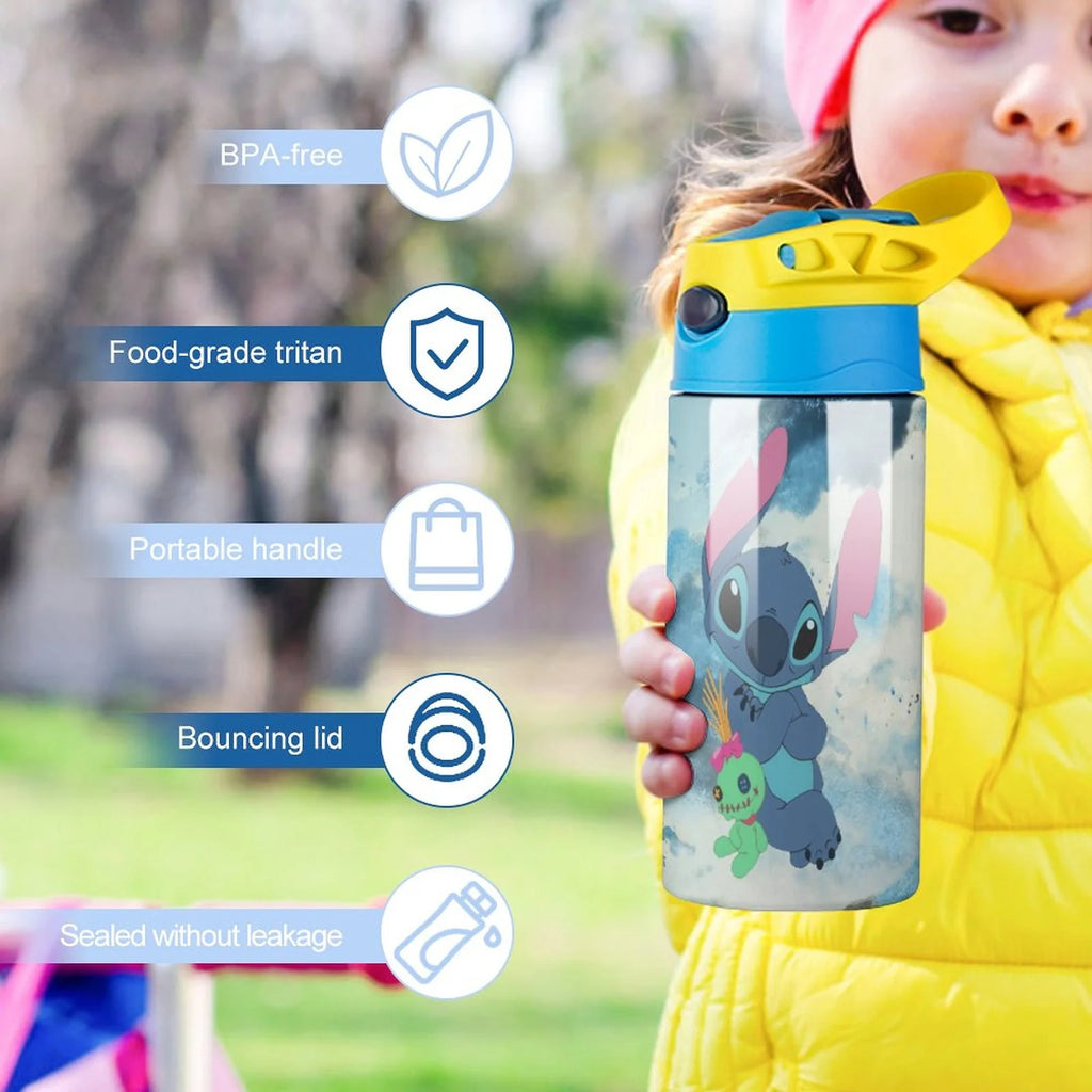 Stainless Steel Vacuum Insulated Water Bottle With Straw D68764