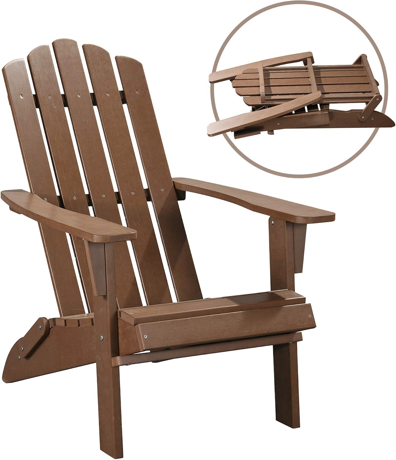 Cardinal Red Folding Poly Adirondack Chair T357