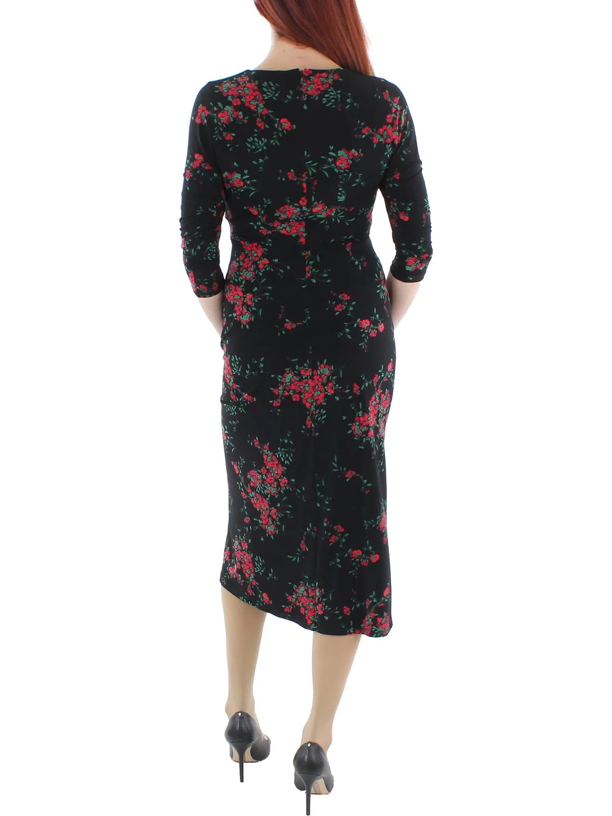 Matte Jersey Floral Print Midi Dress L85720