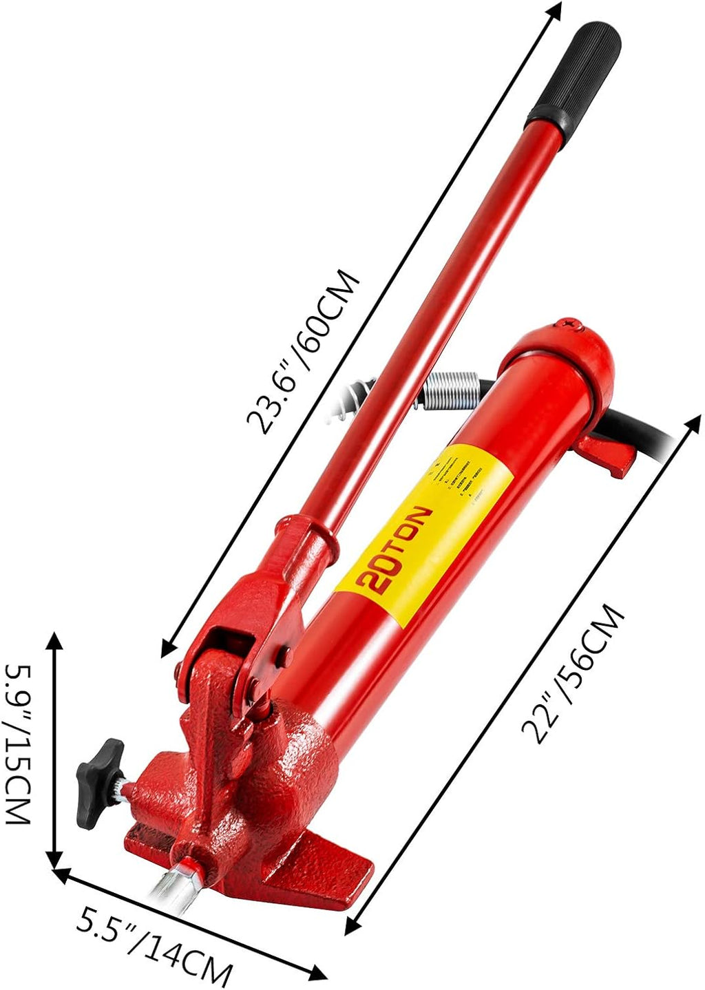 20 Ton Porta Power Kit Hydraulic Car Jack Ram 13.78 inch Lifting Height Q239629