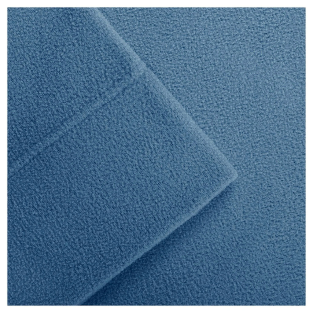 Blue Cal King Micro Fleece Sheet Set R3591
