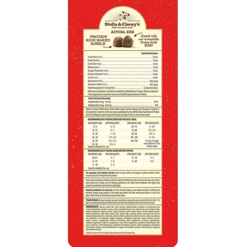 Raw Coated Kibble Dry Dog Food with Wild Caught Salmon Q957