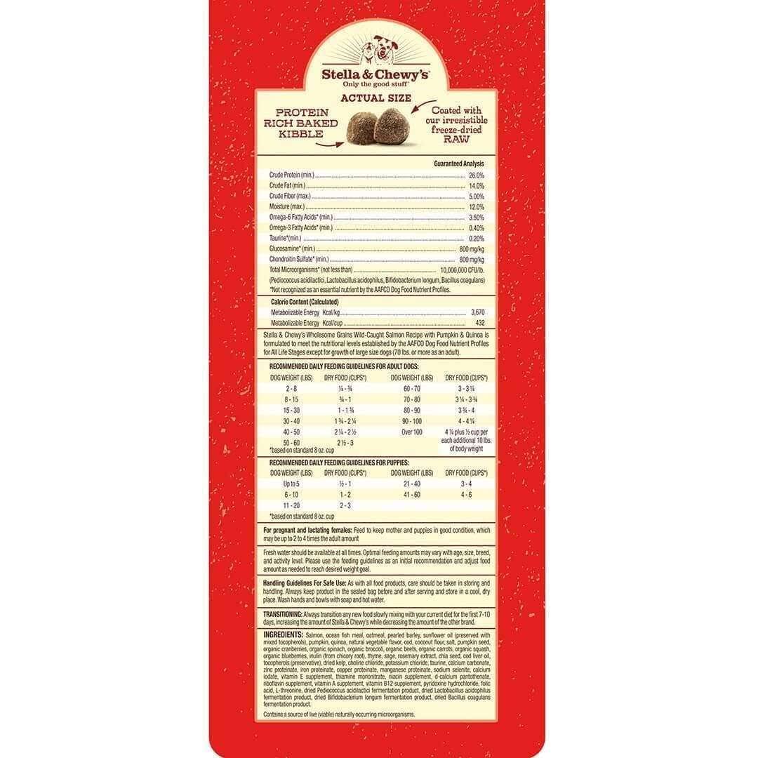 Raw Coated Kibble Dry Dog Food with Wild Caught Salmon Q957
