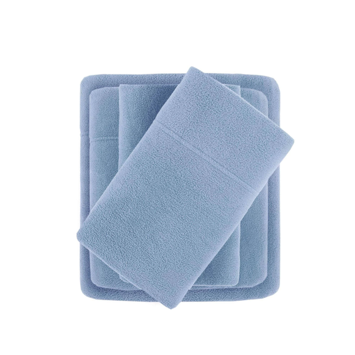 Blue Cal King Micro Fleece Sheet Set R3591