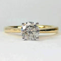 14K Yellow Gold Plated Moissanite Solitaire Ring Z488874