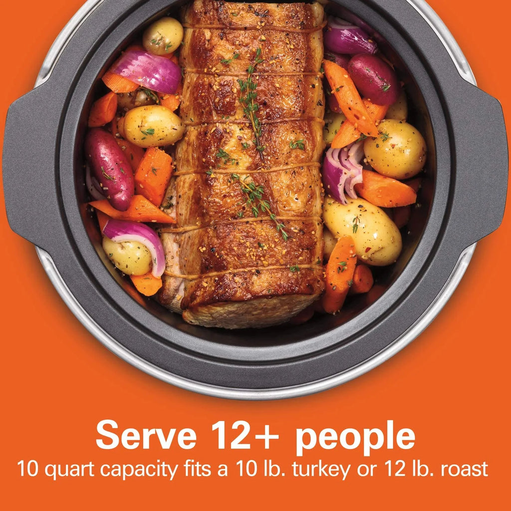 10 Quart Programmable Slow Cooker with Stovetop Safe Crock & 8 Quart Programmable Slow Cooker Y282