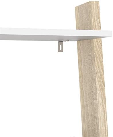 2 Piece Bookcase and Writing Desk Set in White and Oak V5050