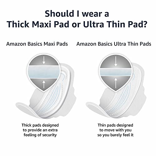 Thick Maxi Pads with Flexi-Wings, Unscented, Size 5, 20 Count E684