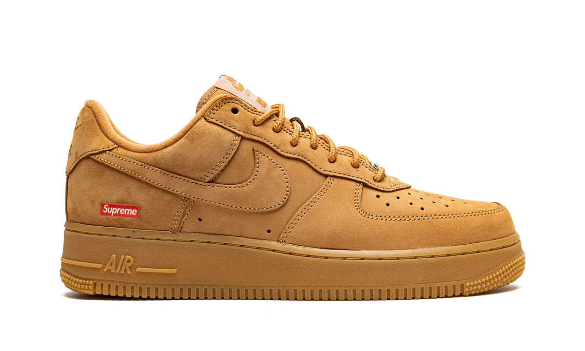 Nike Air Force 1 Low Sneakers with Supreme Logo – Wheat