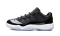 Air Jordan 11 Retro Low Sneakers - Black, White and Concord Blue Details