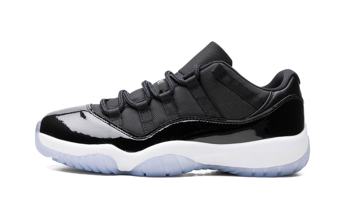 Air Jordan 11 Retro Low Sneakers - Black, White and Concord Blue Details