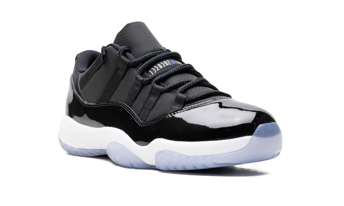 Air Jordan 11 Retro Low Sneakers - Black, White and Concord Blue Details