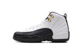 Air Jordan 12 Retro High-Top Sneakers - White and Black with Gold-Tone Eyelets