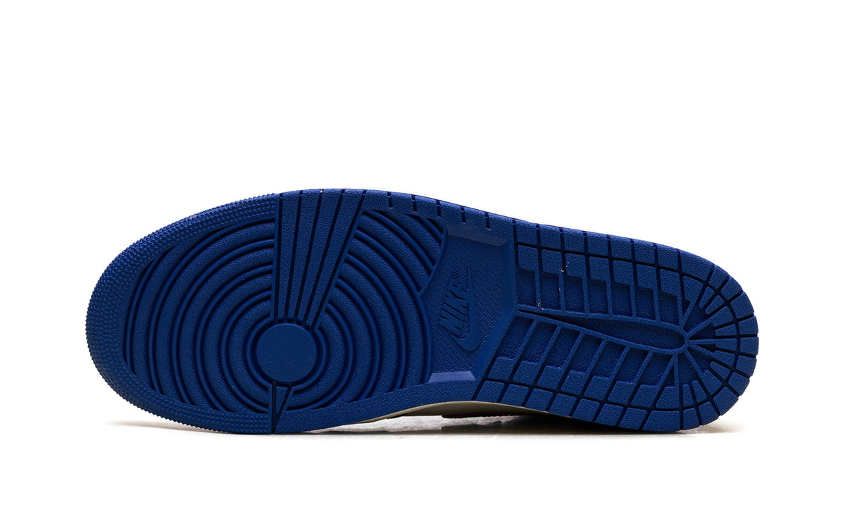 Air Jordan 1 High OG Sneakers - Black, White, Red and Blue with Contrast Stitching