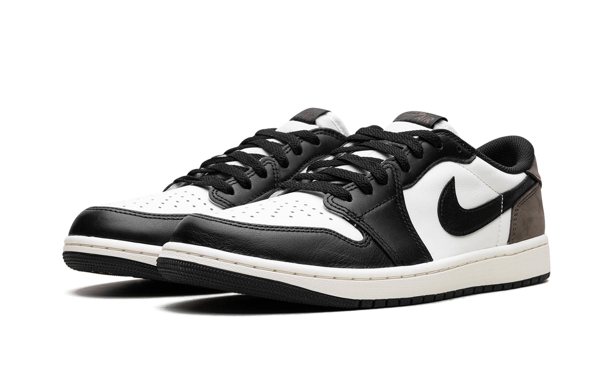 Air Jordan 1 Low OG Sneakers - Black, White & Brown with Off-White Midsole