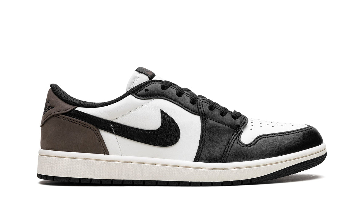 Air Jordan 1 Low OG Sneakers - Black, White & Brown with Off-White Midsole