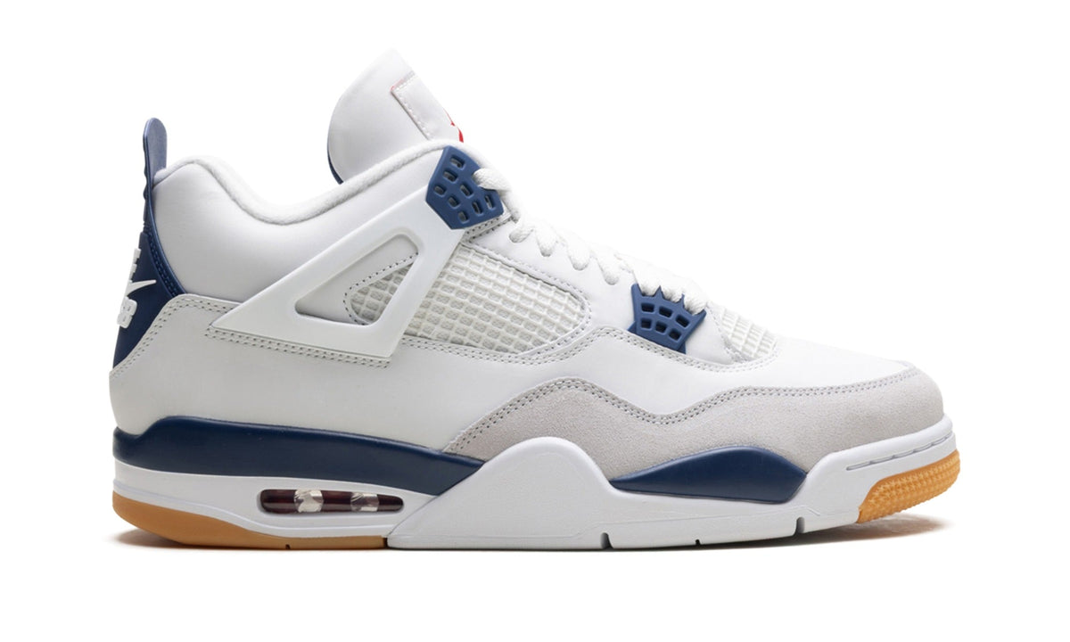 Nike SB x Air Jordan 4 Sneakers – White, Navy & Gum