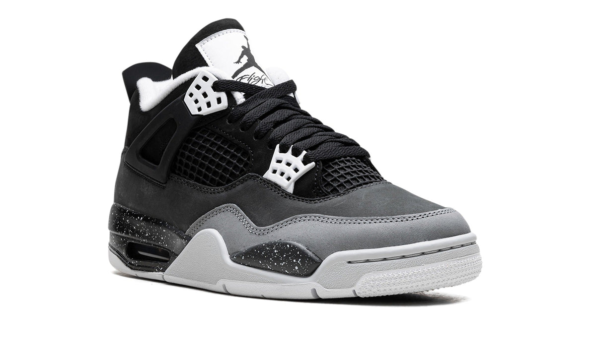 Air Jordan 4 Sneakers – Black, Grey & White