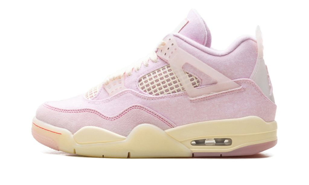 Air Jordan 4 Retro Sneakers - Pastel Pink and Cream
