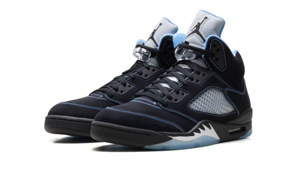 Air Jordan 5 High-Top Sneakers – Black, Light Blue & Silver